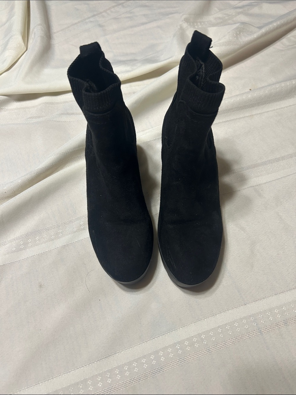 BAMBOO Black Stretch Sock Ankle Booties